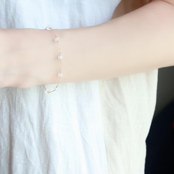 14kgf- rainbowmoon stone bracelet & short necklace 第8張的照片