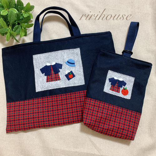 新品タグ付き　familiar レッスンバック&シューズケース レッスンバッグ ファミリアバッグ シューズケース その他バッグ riri