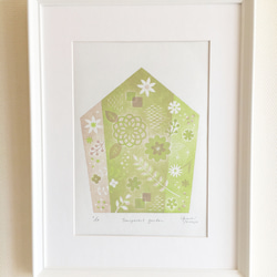 草花の木版画 / A4 / 額無し 6枚目の画像