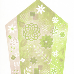 草花の木版画 / A4 / 額無し 3枚目の画像