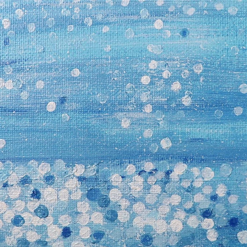 夏が終わる／アクリル画 キャンバス 原画 S0号 玉ボケ 光の海