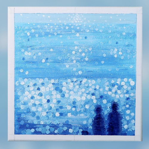 夏が終わる/アクリル画 キャンバス 原画 S0号 玉ボケ 光の海 夏が終わる/アクリル画 キャンバス 原画 S0号 玉ボケ 光の海