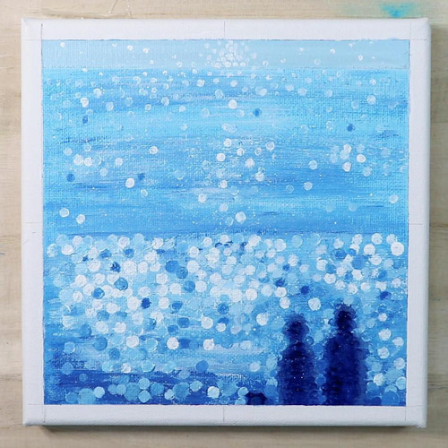 夏が終わる/アクリル画 キャンバス 原画 S0号 玉ボケ 光の海 夏が終わる/アクリル画 キャンバス 原画 S0号 玉ボケ 光の海