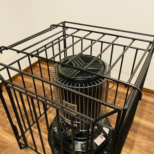 トヨトミ ks67h ストーブガード 黒 手作り アイアン ストーブ