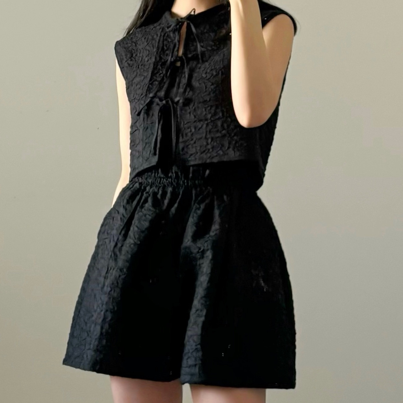 リップルガーゼのショートパンツ