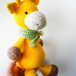 あみぐるみ　キリン　手作り　かぎ針　Hand Made Giraffe 3枚目の画像