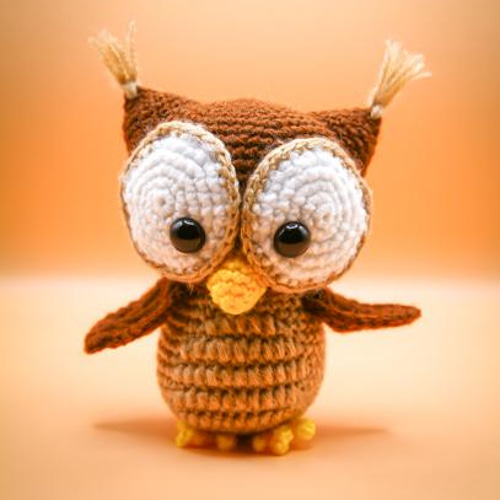 あみぐるみ フクロウ 手作り かぎ針 Hand Made Owl あみぐるみ