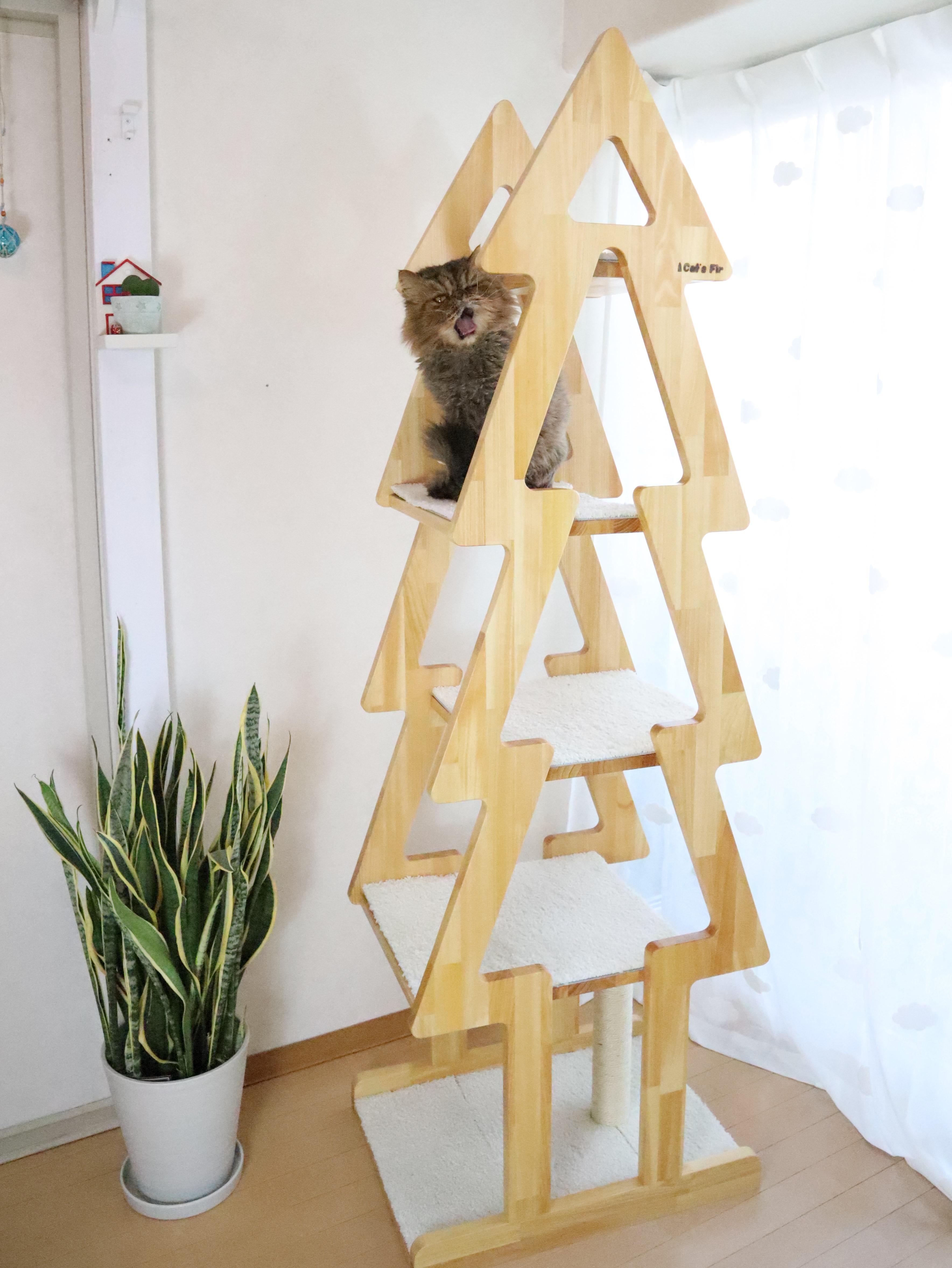 おしゃれ かわいい 木製キャットタワー pmg4N ハウス・小屋 PMG Cat