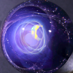33mm 宇宙ガラスマーブル - オブジェ  no.M043 4枚目の画像