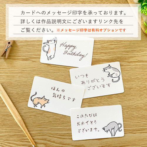 ねこのメッセージカード〈10枚入〉名刺サイズ ミニカード