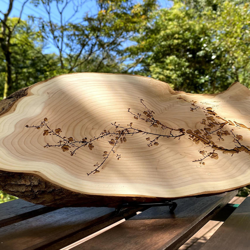 桜彫刻】春のおとずれ【木材斜板】 立体・オブジェ クラフトスイッチ