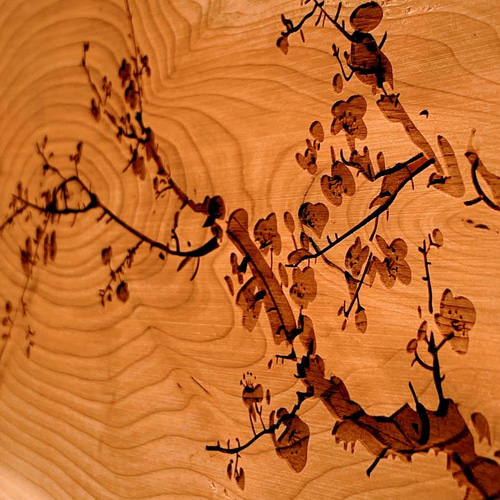 桜彫刻】春のおとずれ【木材斜板】 立体・オブジェ クラフトスイッチ