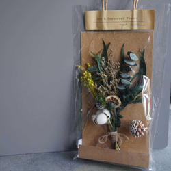 【今だけsale】dry preserved flowers taba　ドライフラワー　プリザーブドフラワー　パッケージ 2枚目の画像