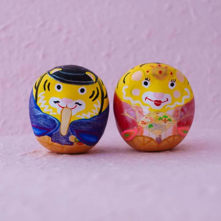 干支ひなだるま　招福 寅(男雛・女雛) セット