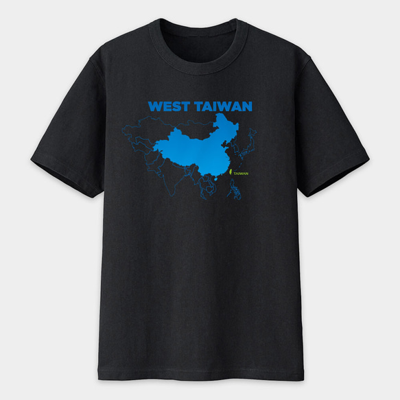 中性圓領純棉T恤 共三色 西台灣 文字 字母 logo 圖像 地圖 Tshirt PS033 第3張的照片