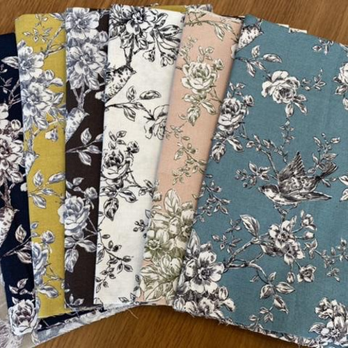 カットクロスセット！『Toile de Jouy トワルドジュイ 花と鳥』～巾約