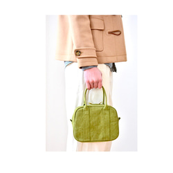 ［販売用］mini boston bag(Ssize) col:olive green 8枚目の画像