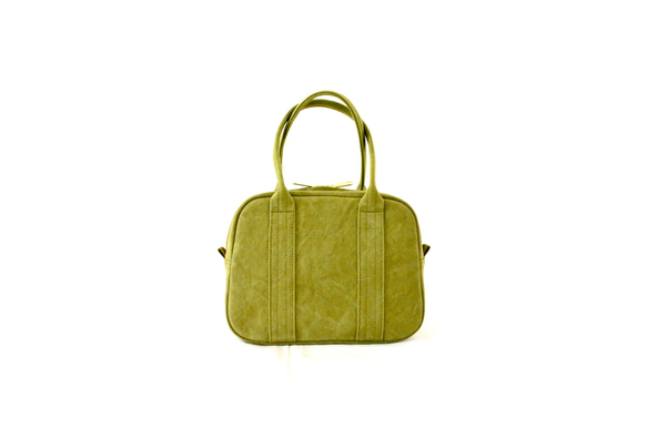 ［販売用］mini boston bag(Ssize) col:olive green 1枚目の画像