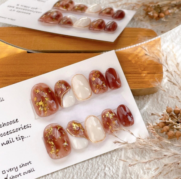 ブラウンニュアンスネイルチップ ネイルチップ（つけ爪） tomii