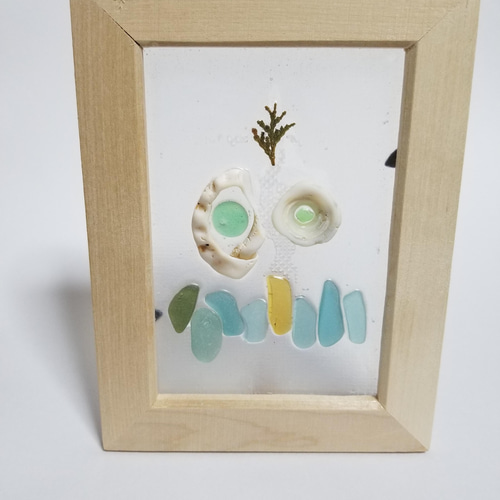 シーグラスアート 012 フェイス その他アート WaMo 通販