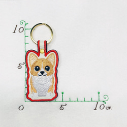 刺しゅうキーリング「ウェルシュ・コーギー」 2枚目の画像