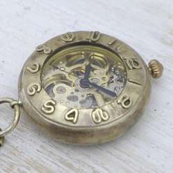 BHW134 手動上鍊懷錶 JUMBO (38mm) 黃銅腳背圓形錶殼 手工腕錶 [BHW134] 第6張的照片