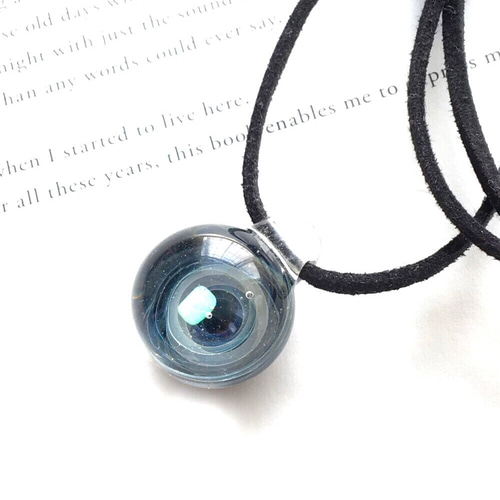 ○ planet glass （SV）○/ボロシリケイトガラス/ペンダント/シルバー