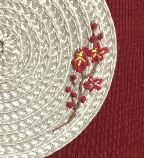 花の手刺繍コースター 5枚目の画像