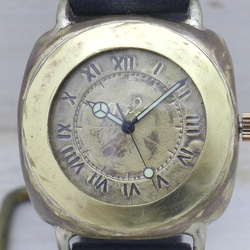 "Caramel Box-JB" 38mmBrass(真鍮)クッションケース 手作り腕時計 [JUM182] 5枚目の画像