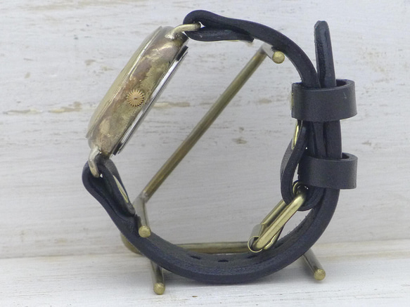 "Caramel Box-JB" 38mmBrass(真鍮)クッションケース 手作り腕時計 [JUM182] 7枚目の画像