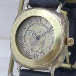 "Caramel Box-JB" 38mmBrass(真鍮)クッションケース 手作り腕時計 [JUM182] 3枚目の画像
