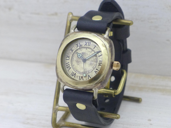 “Caramel Box-MB”33 毫米黃銅墊套手工手錶 [393] 第2張的照片