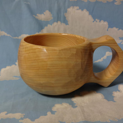 　ヒノキの一木彫りコーヒーカップ 6枚目の画像