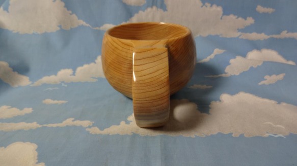 　ヒノキの一木彫りコーヒーカップ 7枚目の画像