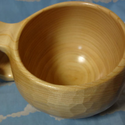 　ヒノキの一木彫りコーヒーカップ 10枚目の画像