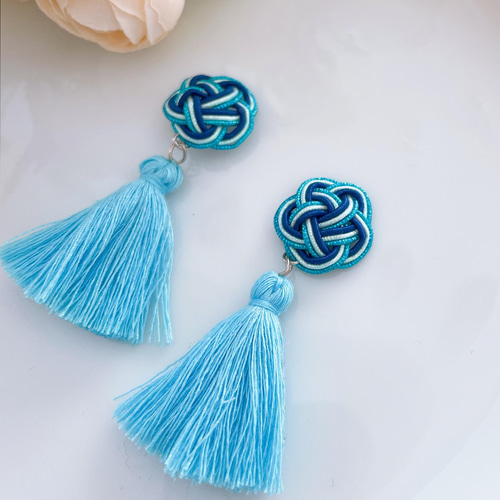 ☆❤️ ピアス 水引 イヤリング 和装 タッセル 着物 水引とタッセルの