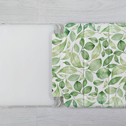 水彩綠葉iPad Pro mini Air 3 4 6 10.5 10.9 11 12.9吋 翻蓋式筆槽保護套 第7張的照片