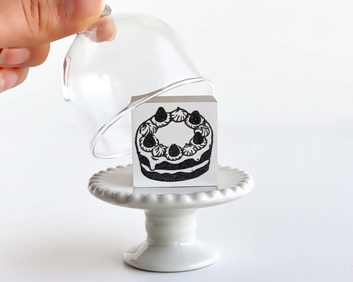 イチゴのホールケーキのラバースタンプ はんこ・スタンプ Redbug 通販