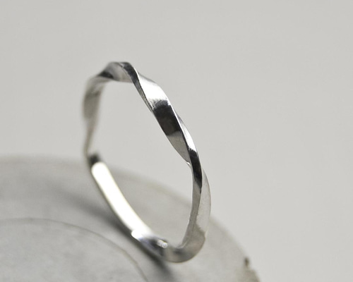 鏡面 シルバーツイストリング 2.0mm幅 グロス｜SILVER RING｜679