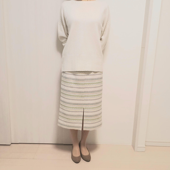 イタリア輸入生地＊オシャレな柄＊シンプルなタイトスカート 6枚目の画像
