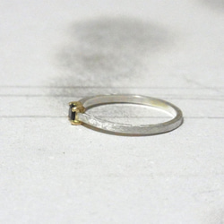 訳あり特価　Silver Gold Combination Ring / SV925,K18YG,Sapphire 5枚目の画像