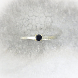 訳あり特価　Silver Gold Combination Ring / SV925,K18YG,Sapphire 1枚目の画像