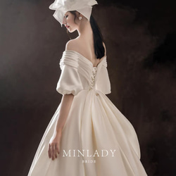 ma552 フレンチ　ヴィンテージ  ウェディングドレス 7枚目の画像