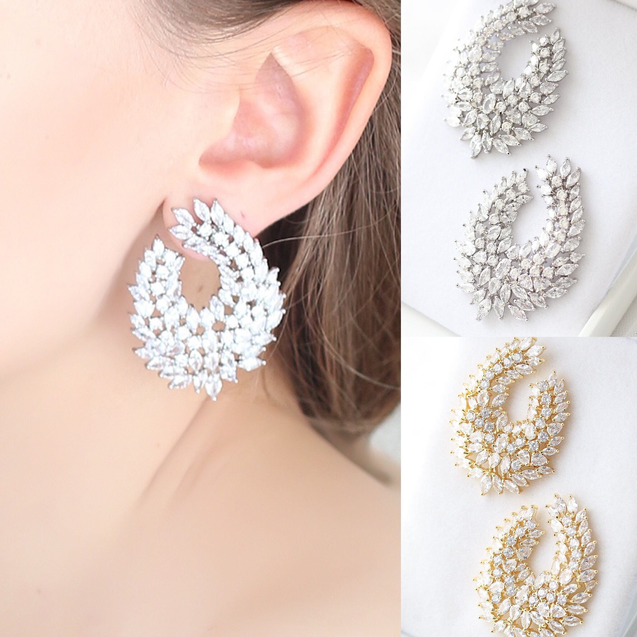 キュービックジルコニア ブライダルピアス＆イヤリング Avery - アヴェリー｜ブライダルアクセサリー ウェディング