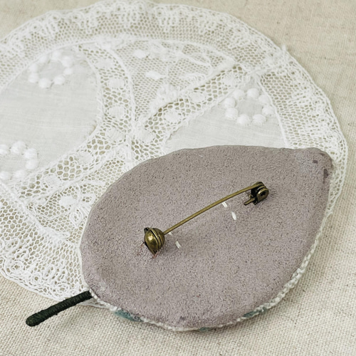 ☆ご専用ページ☆⚮̈ミナペルホネン生地使用⚮̈happaブローチ(sky