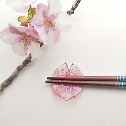 桜のはしおき「サクラサク」クリア✩バラ売り☆ご注文前に在庫のお問い合わせをお願い致します 1枚目の画像