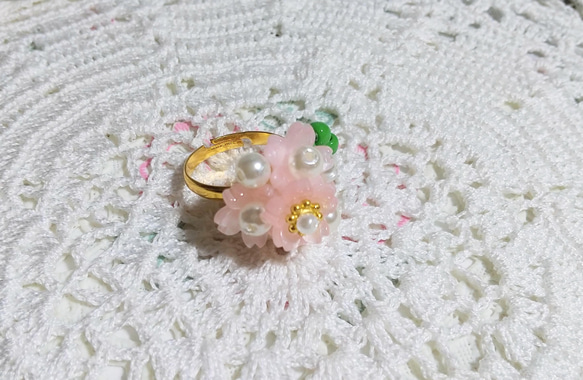 桜の指輪・ビーズ 3枚目の画像
