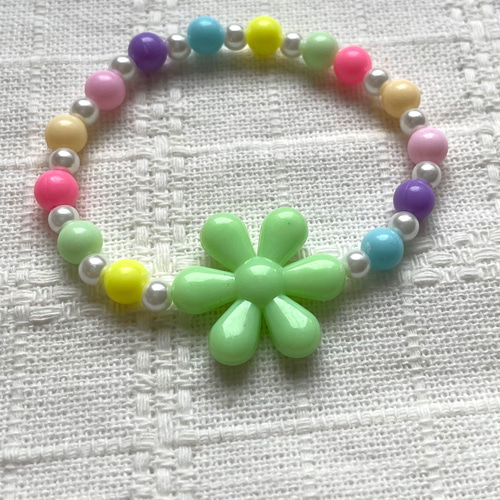 子ども向け＊ビーズブレスレット(5本セット) ブレスレット 青星 通販