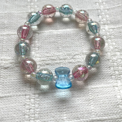 子ども向け＊ビーズブレスレット(5本セット) ブレスレット 青星 通販