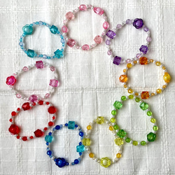 子ども向け＊ビーズブレスレット(2本セット・黄) no.ff-2 ブレスレット